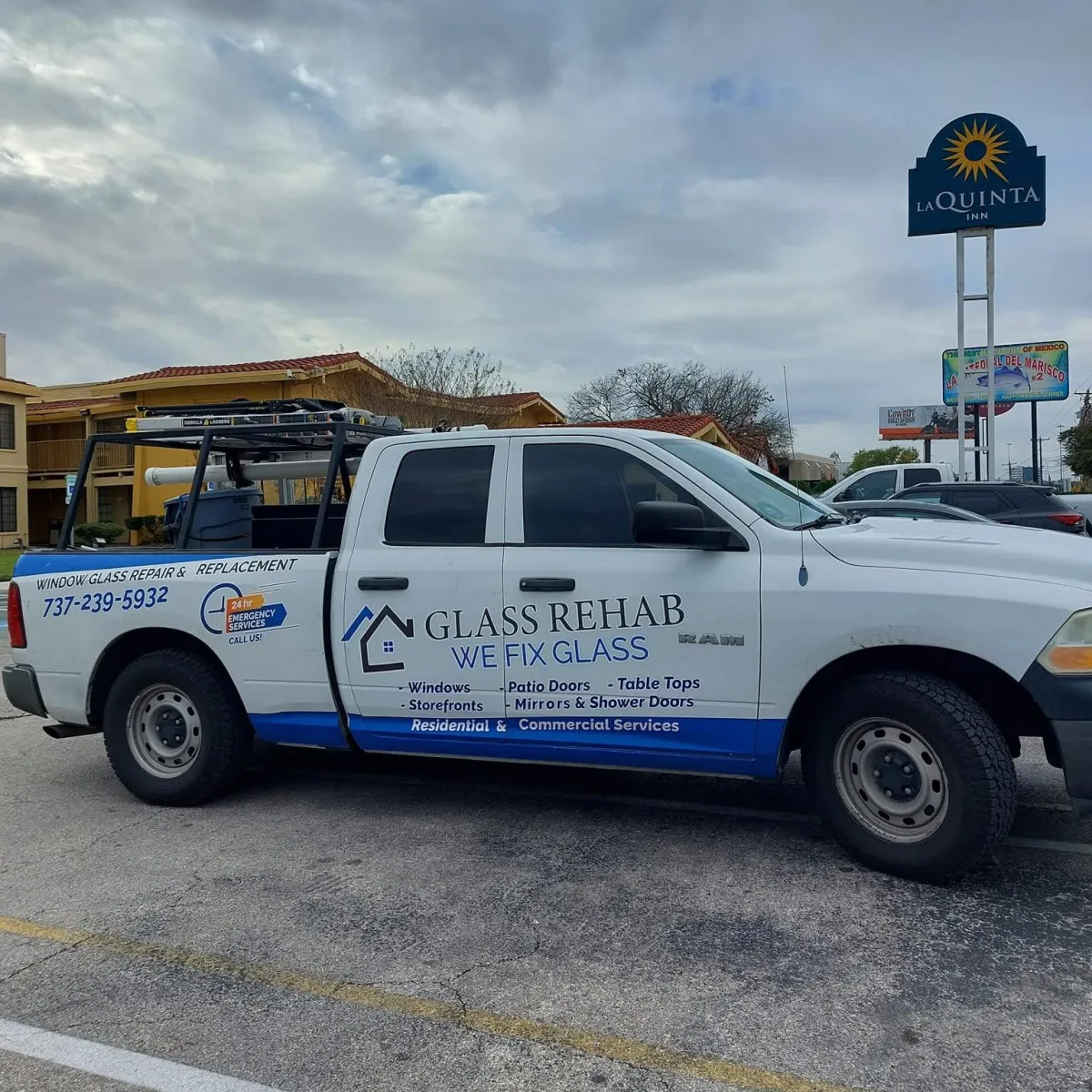 Glass Rehab service vehicle providing local repairs in Austin, Texas