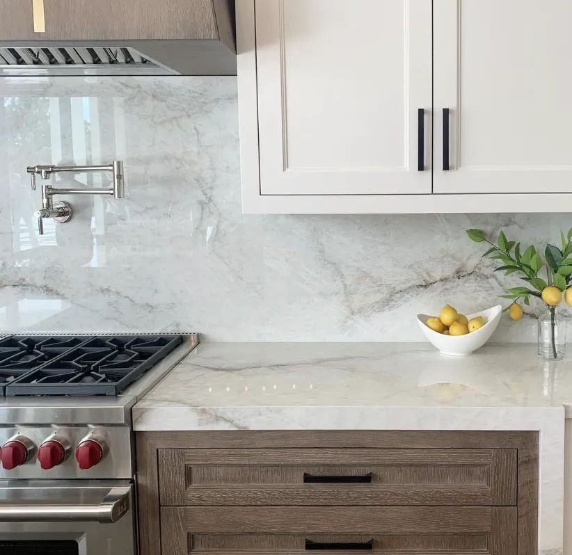 kitchen countertop and matching backsplash _ kitchen remodel in Austin TX
