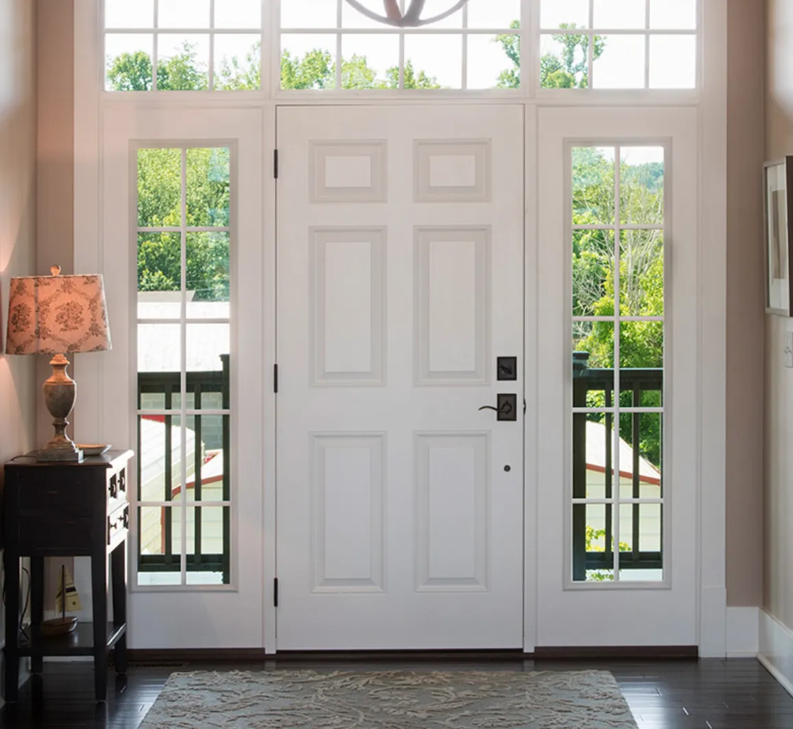 beautiful entry door with shatterproof glass