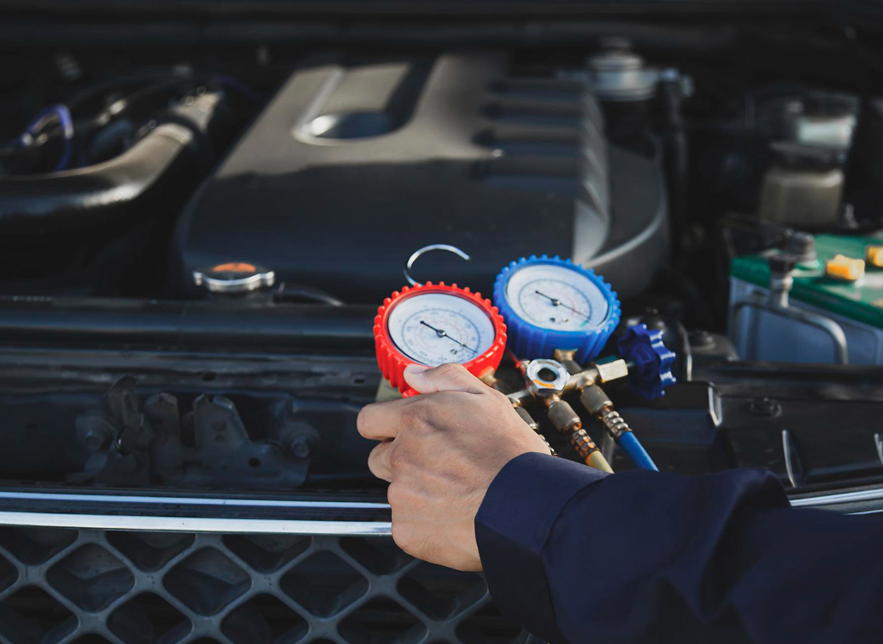 Automotive AC pressure check