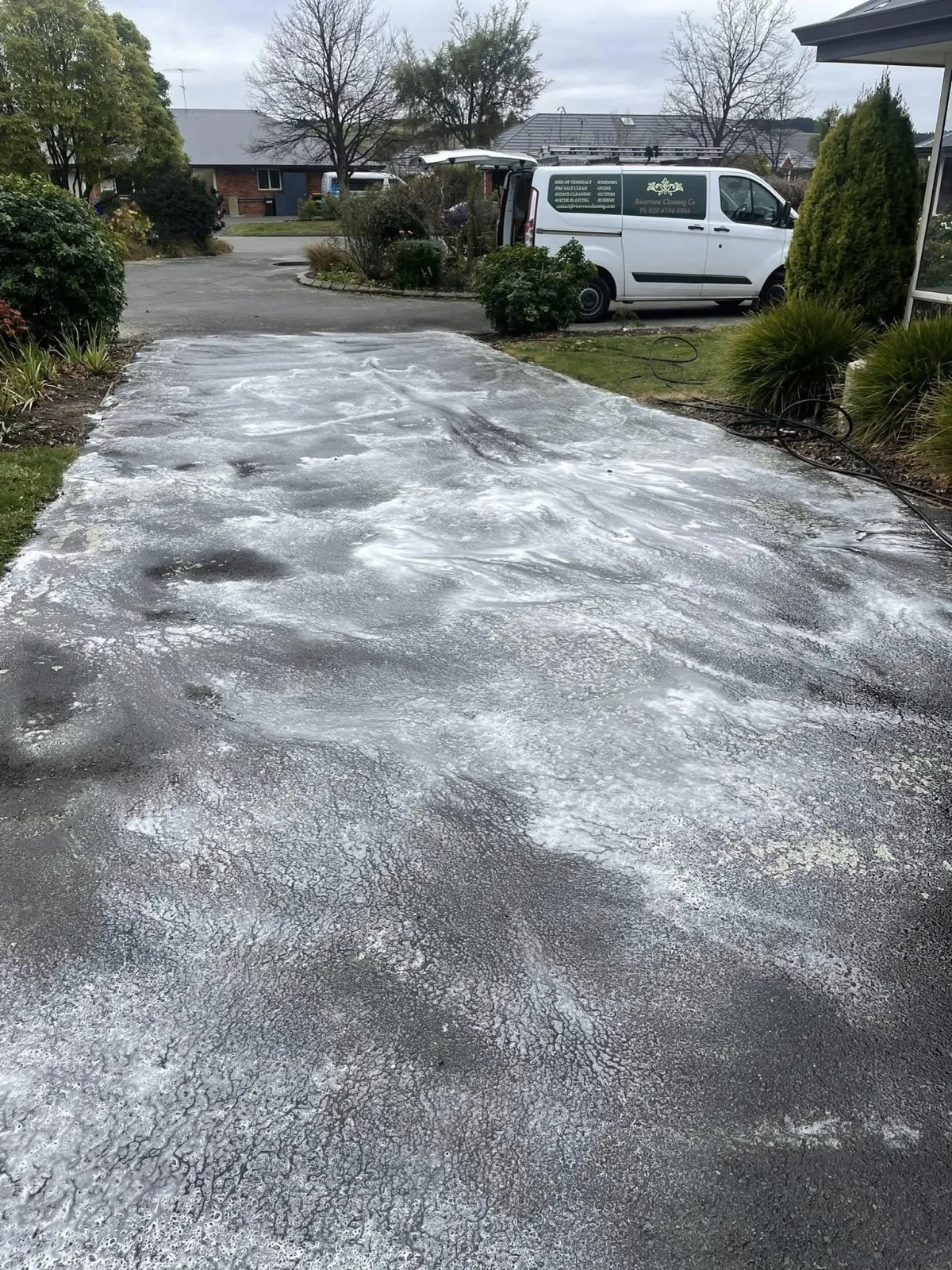 Driveway water blasting and exterior surface cleaning in Christchurch