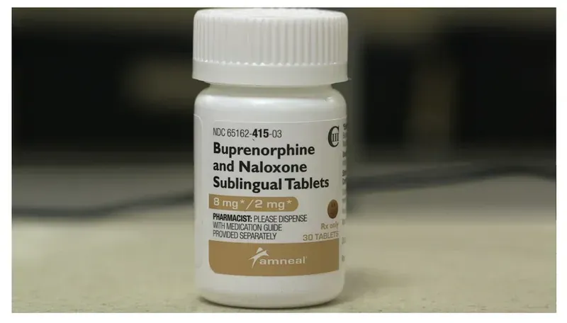 Suboxone buprenorphine and naloxone sublingual tablets 8mg/2mg used for Medication-Assisted Treatment MAT of opioid use disorder at MEDIVIRA clinic Frisco TX