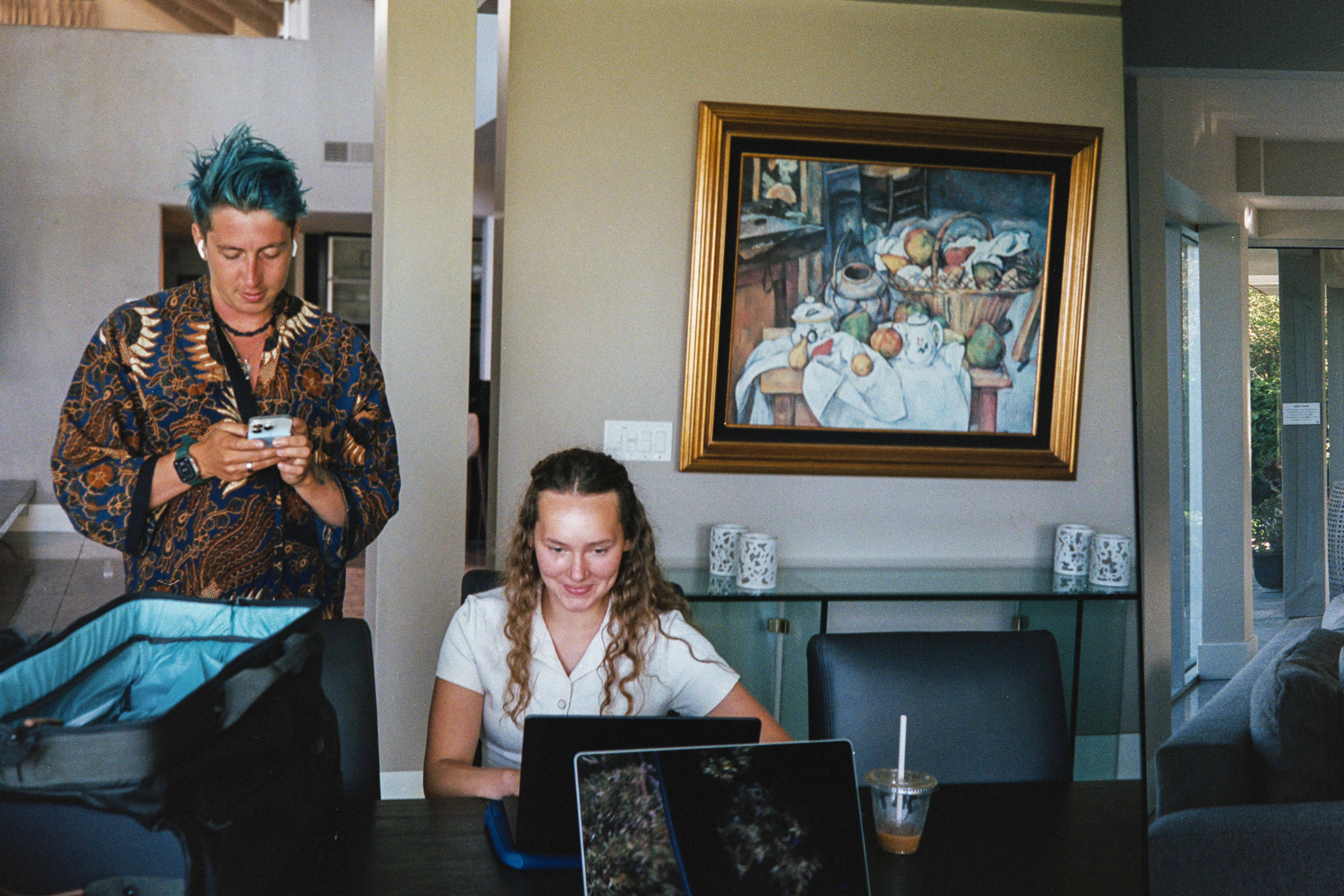 man holding incandescent bulb