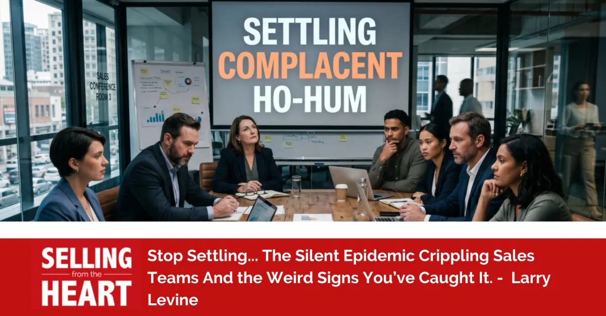 Stop Settling... The Silent Epidemic Crippling Sales Teams And the Weird Signs You’ve Caught It.