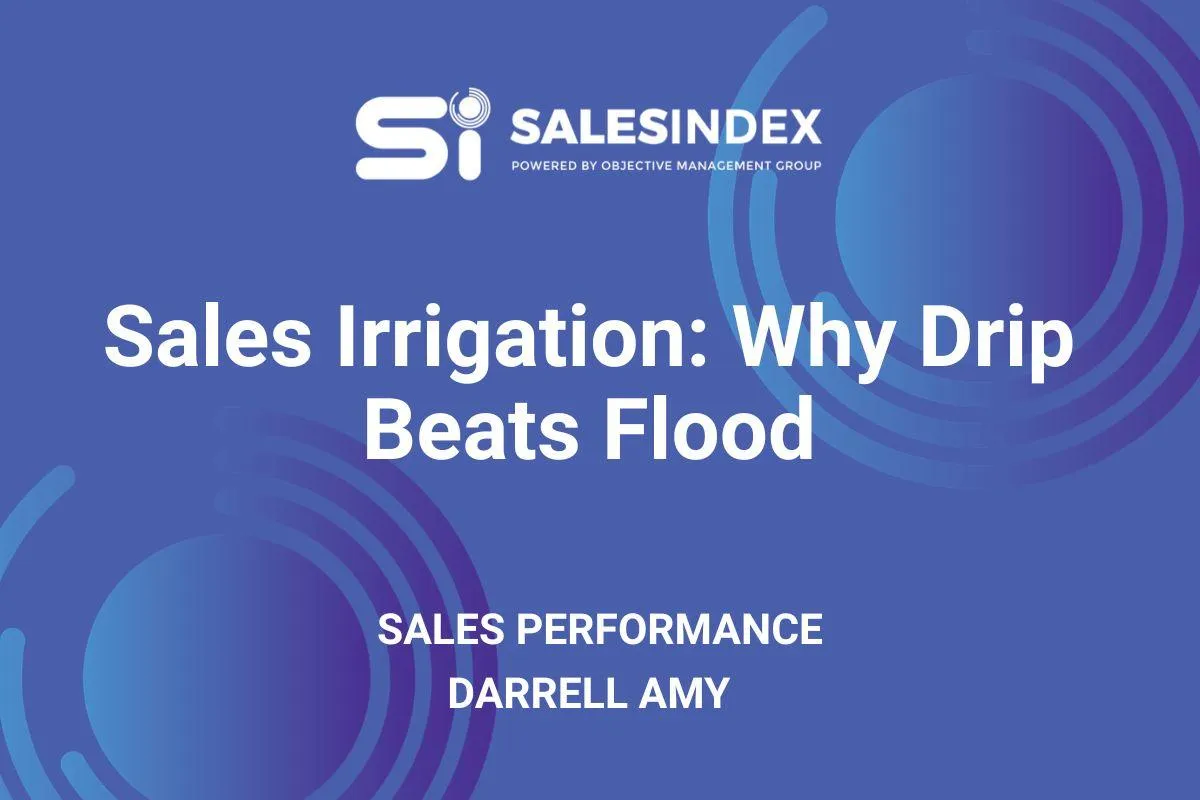 Sales Irrigation: Why Drip Beats Flood