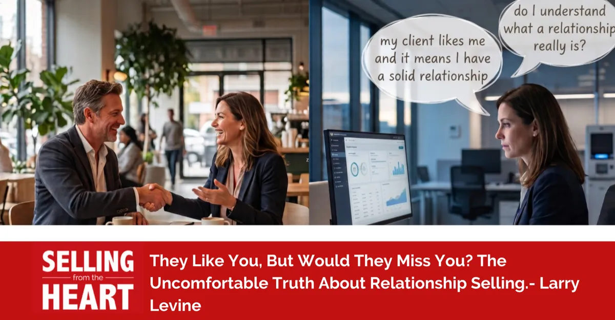 They Like You, But Would They Miss You? The Uncomfortable Truth About Relationship Selling.