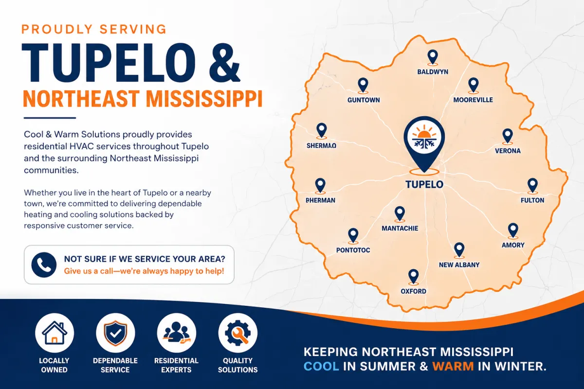 Residential HVAC Services Throughout Tupelo & Northeast Mississippi