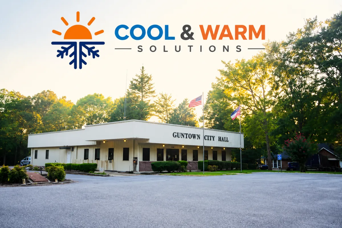 Cool & Warm Solutions HVAC services in Guntown, Mississippi featuring Guntown City Hall