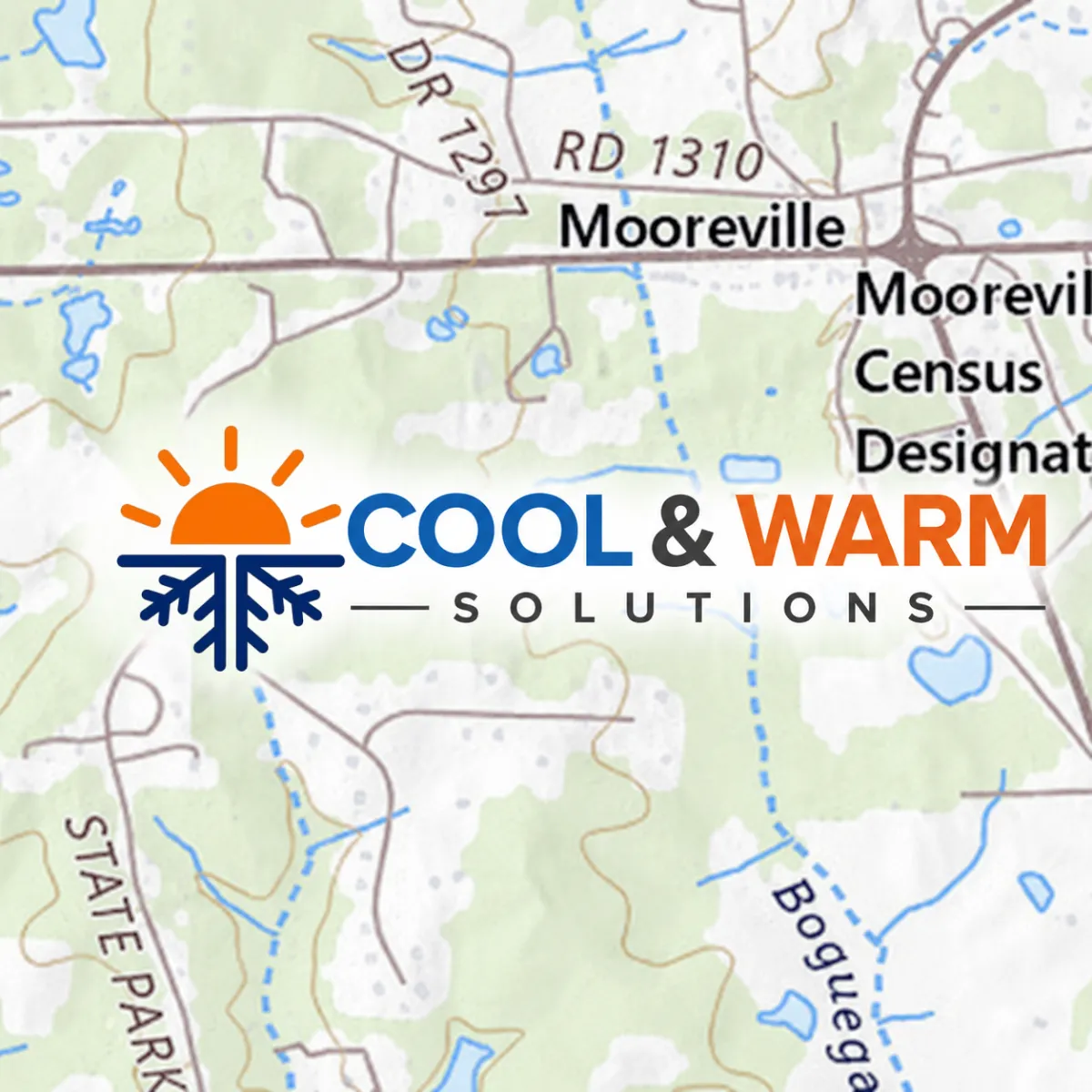 Cool & Warm Solutions HVAC services in Mooreville, Mississippi with local Mooreville map