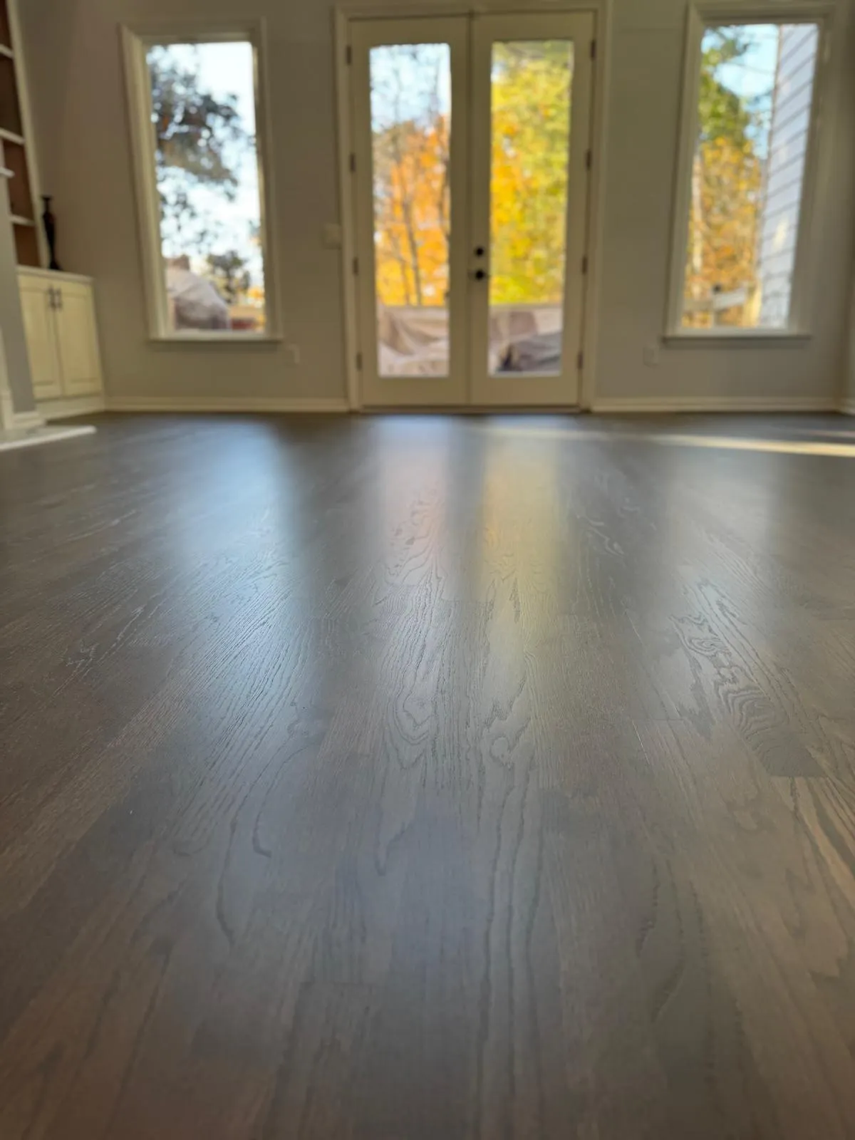 brown and white wooden floor