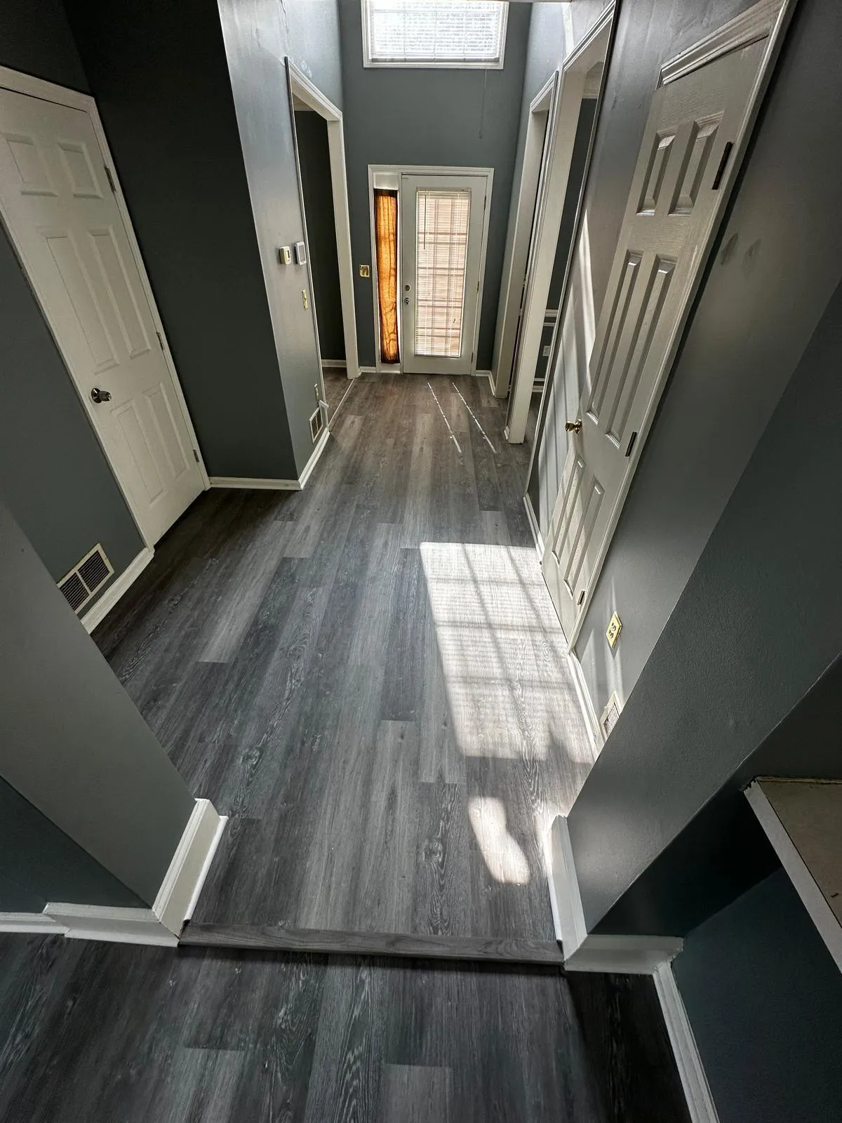 brown and white wooden floor