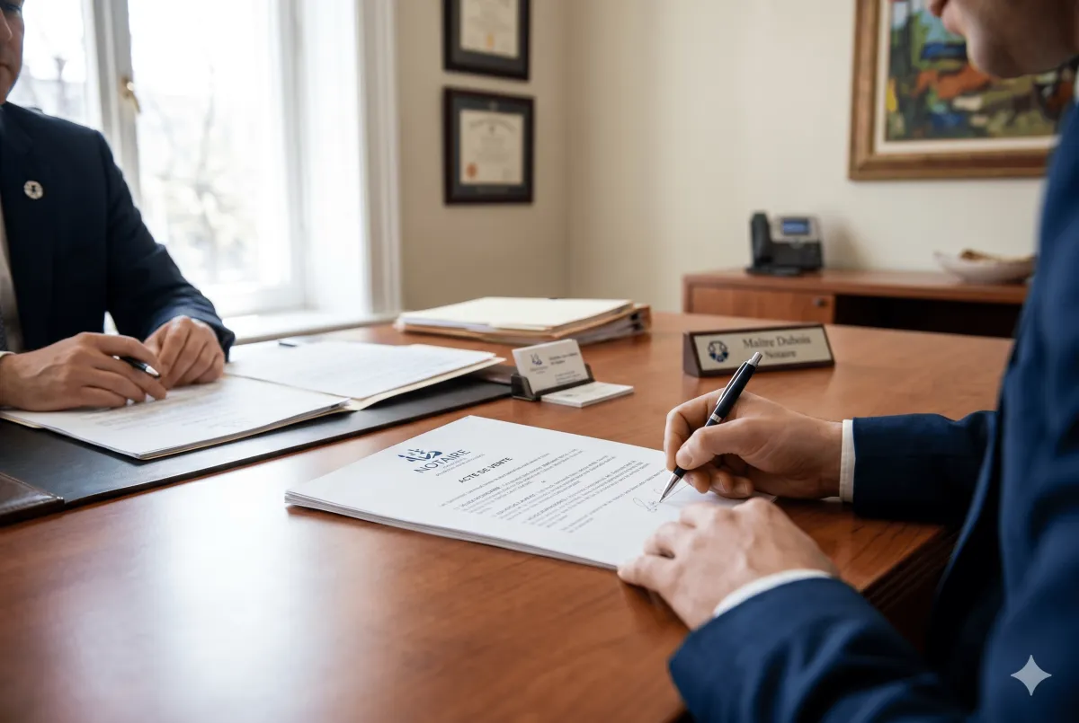 Signature chez le notaire au Québec : frais et honoraires pour l'acheteur et le vendeur