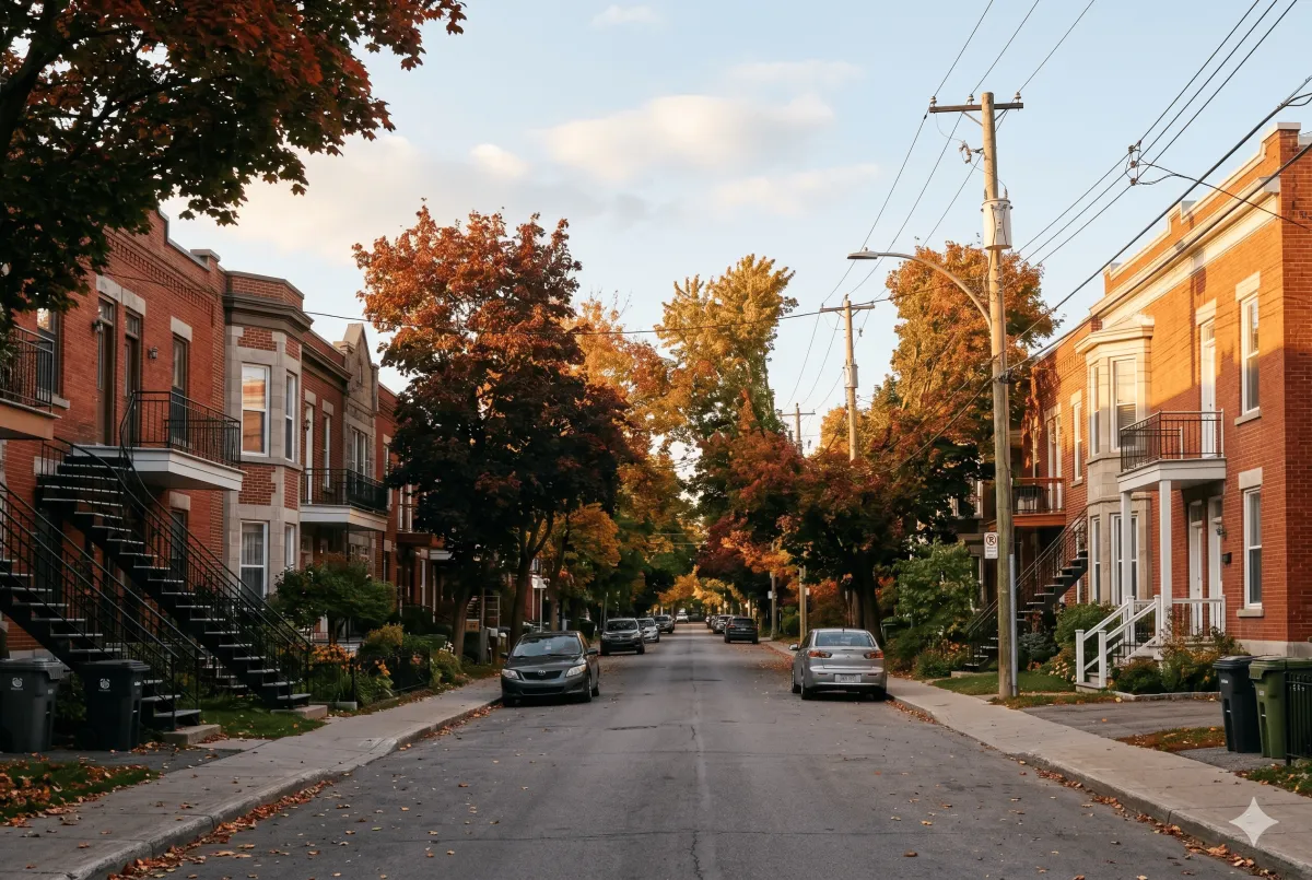 Rue résidentielle dans le quartier NDG (Notre-Dame-de-Grâce) à Montréal : guide pour acheteurs