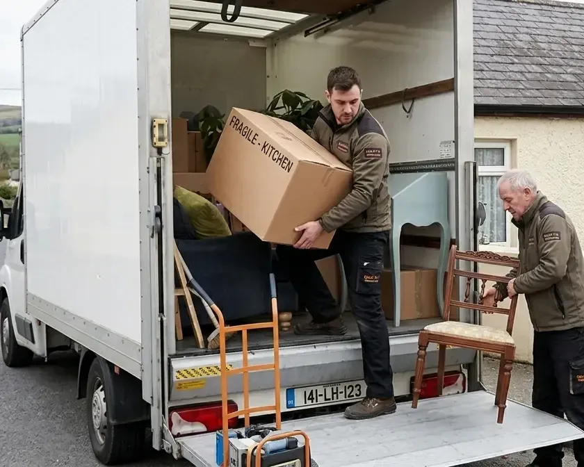 Quick Fix Removals van on nationwide removal job across Ireland