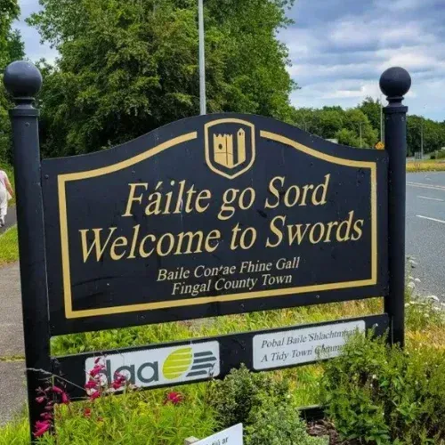 Welcome to Swords sign in Fingal, an area served by Quick Fix Removals Dublin