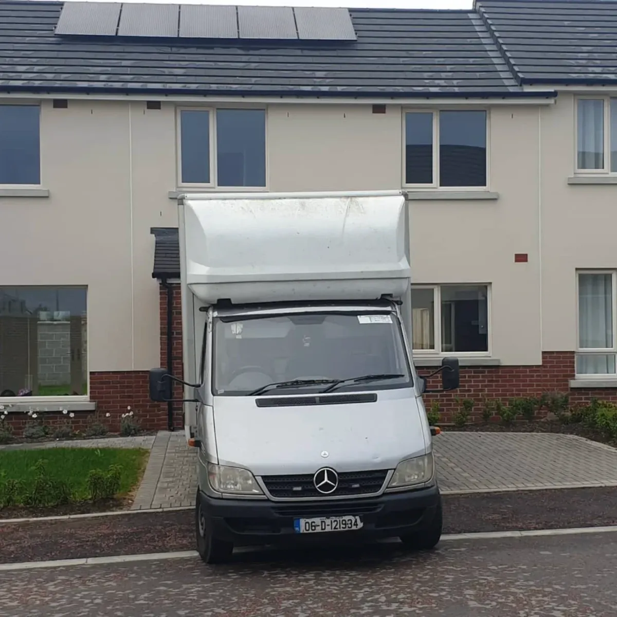 Quick Fix Removals van parked outside, ready for a house move in Dublin