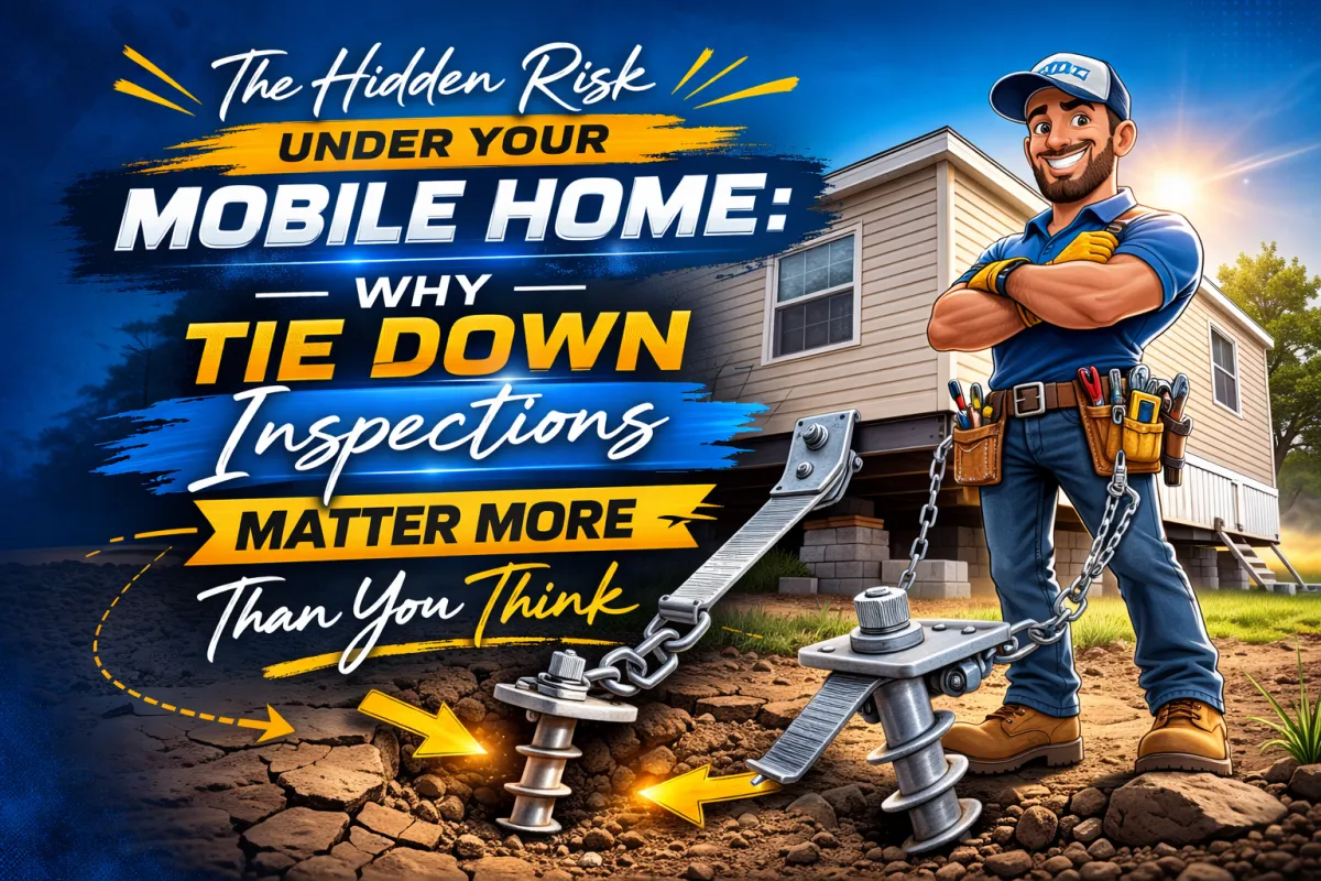 The Hidden Risk Under Your Mobile Home: Why Tie Down Inspections Matter More Than You Think