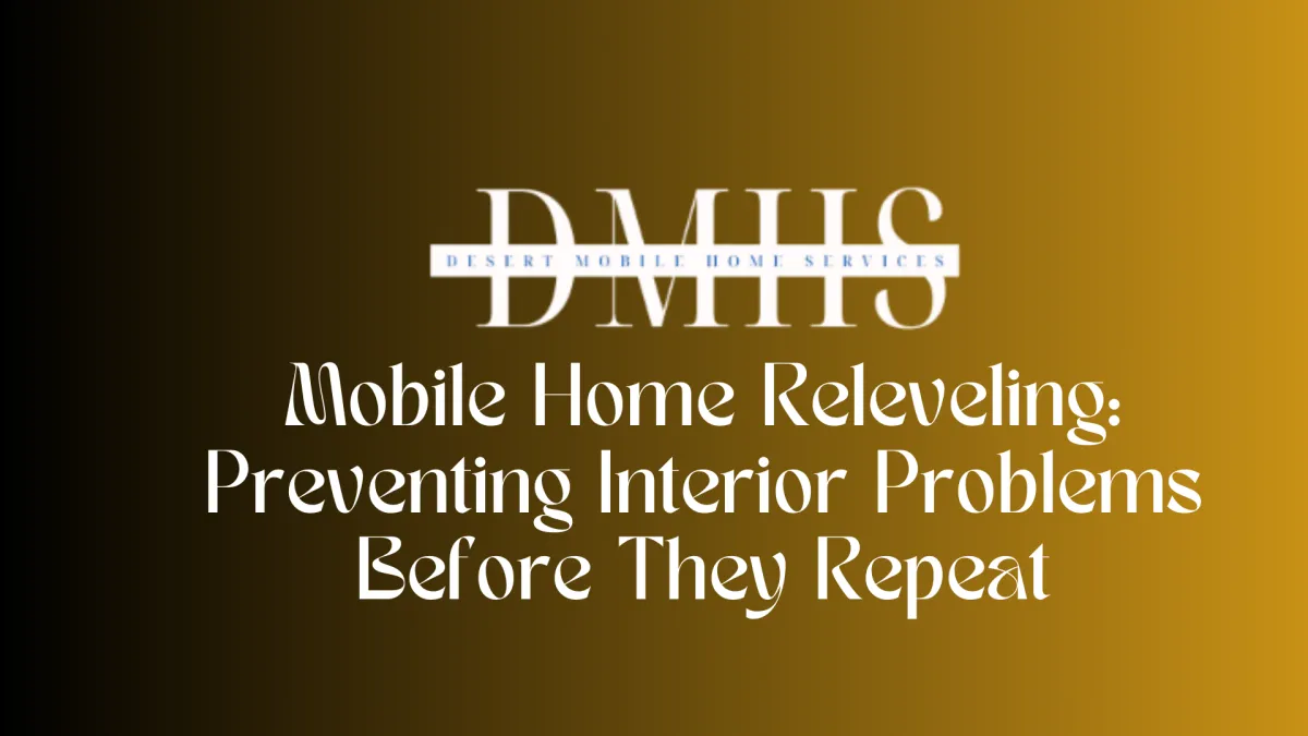 Mobile Home Releveling: Preventing Interior Problems Before They Repeat