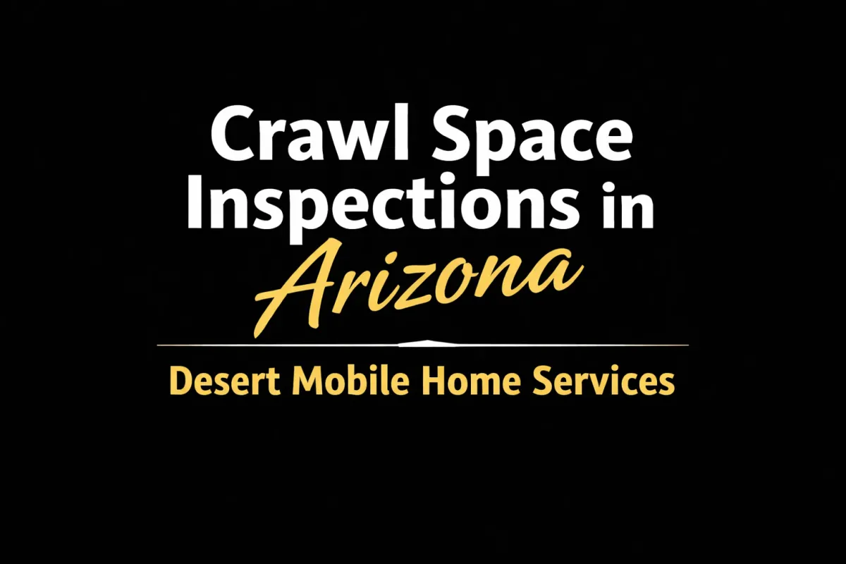 Crawl Space Inspections in Arizona | Desert Mobile Home Services