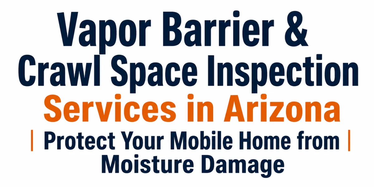 Vapor Barrier & Crawl Space Inspection Services in Arizona | Protect Your Mobile Home from Moisture Damage