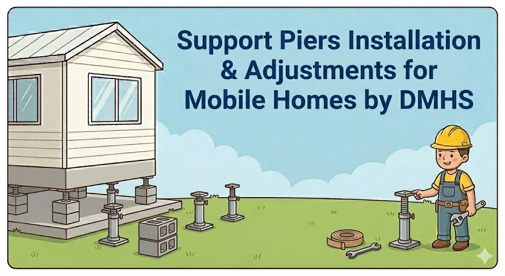 Support Piers Installation & Adjustments for Mobile Homes