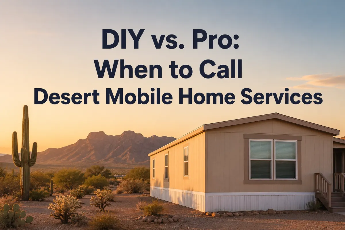 DIY vs. Pro: When to Call Desert Mobile Home Services