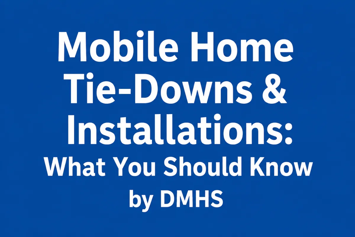 Mobile Home Tie-Downs & Installations: What You Should Know
