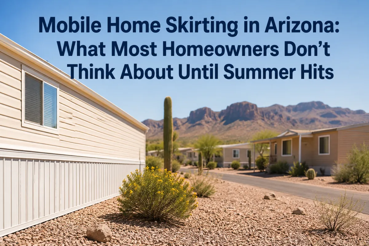 Mobile Home Skirting in Arizona: What Most Homeowners Don’t Think About Until Summer Hits