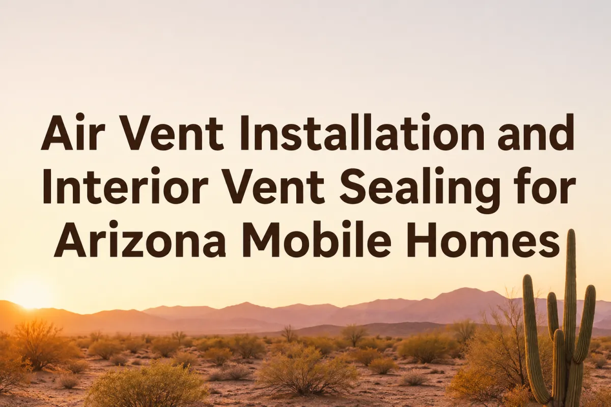 Air Vent Installation for Arizona Mobile Homes
