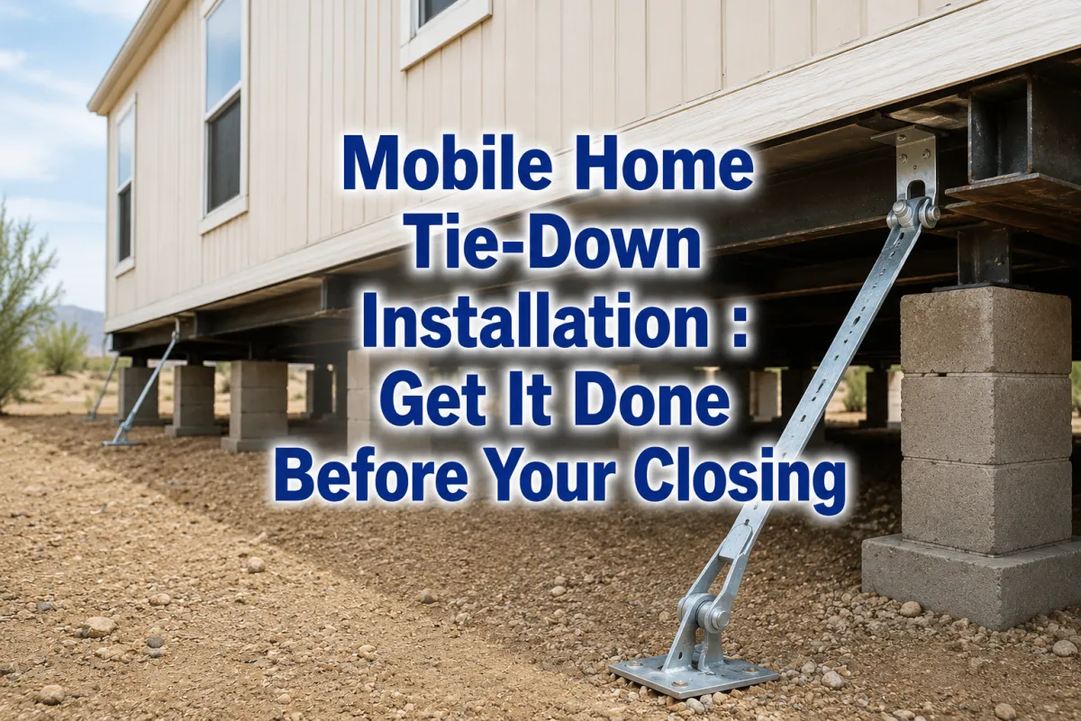 Mobile Home Tie-Down Installation : Get It Done Before Your Closing