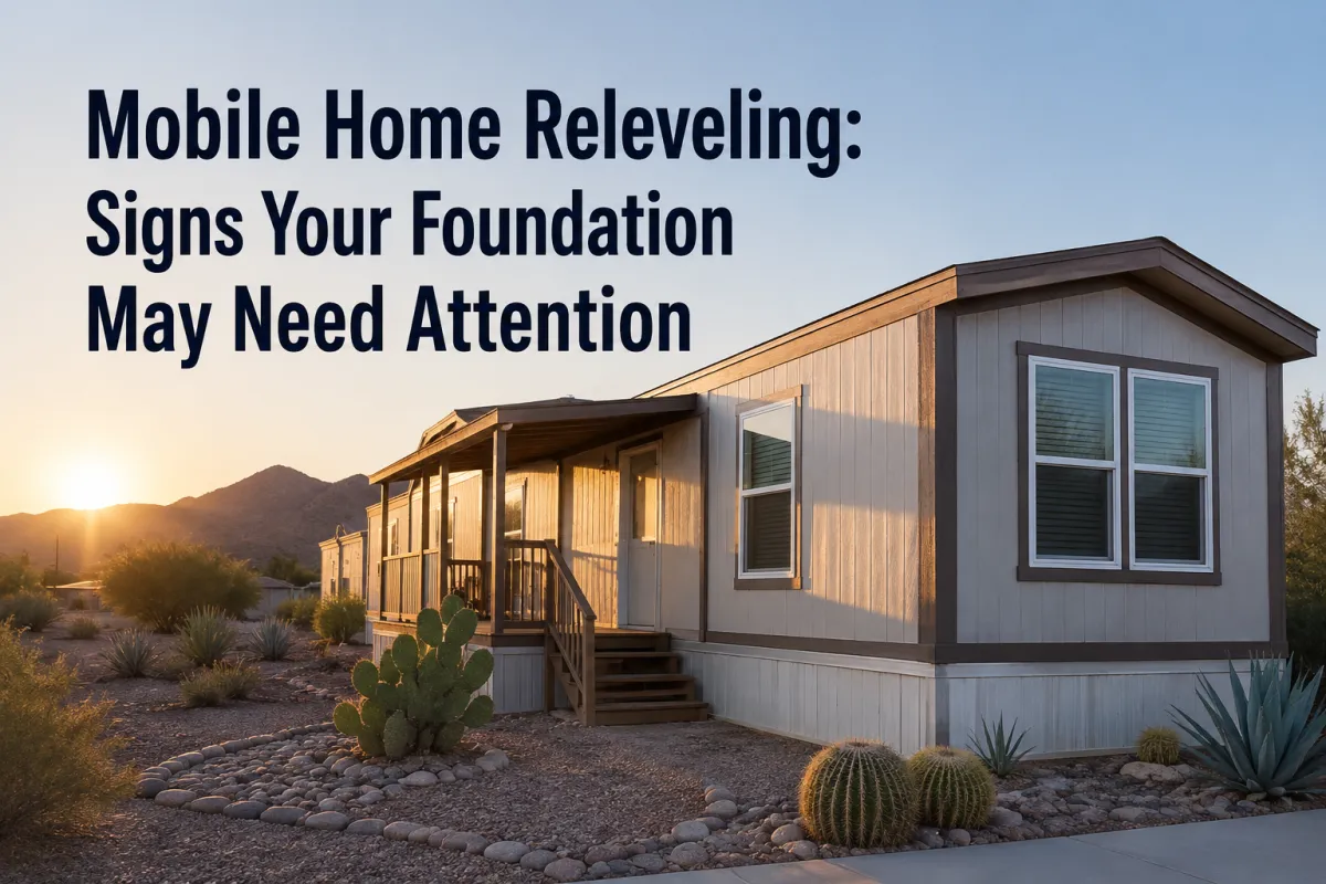 Mobile Home Releveling: Signs Your Foundation May Need Attention