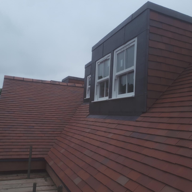 Loft conversions in Caversham with a new rear dormer under construction