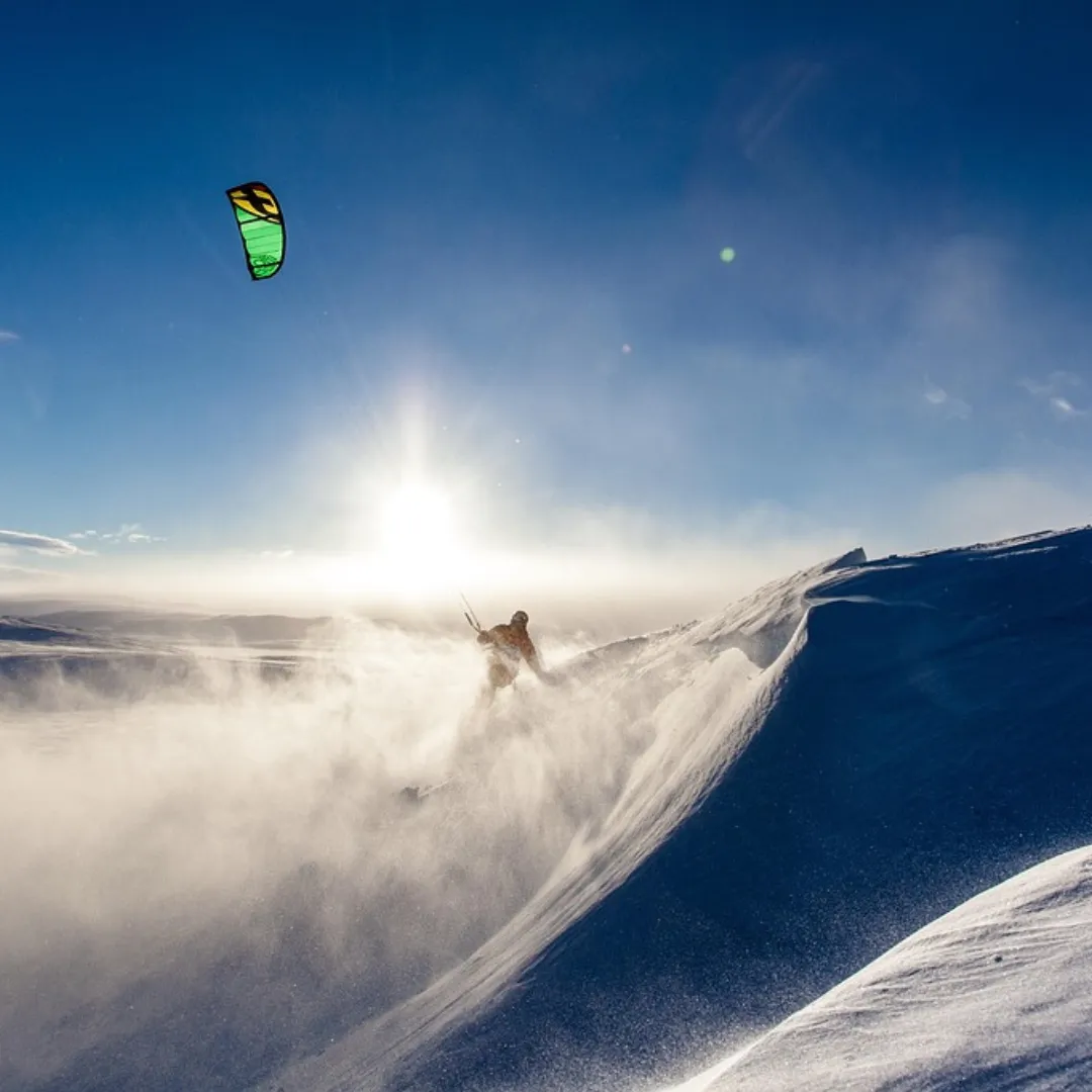 Kitesurf holiday snow kiting in Europe