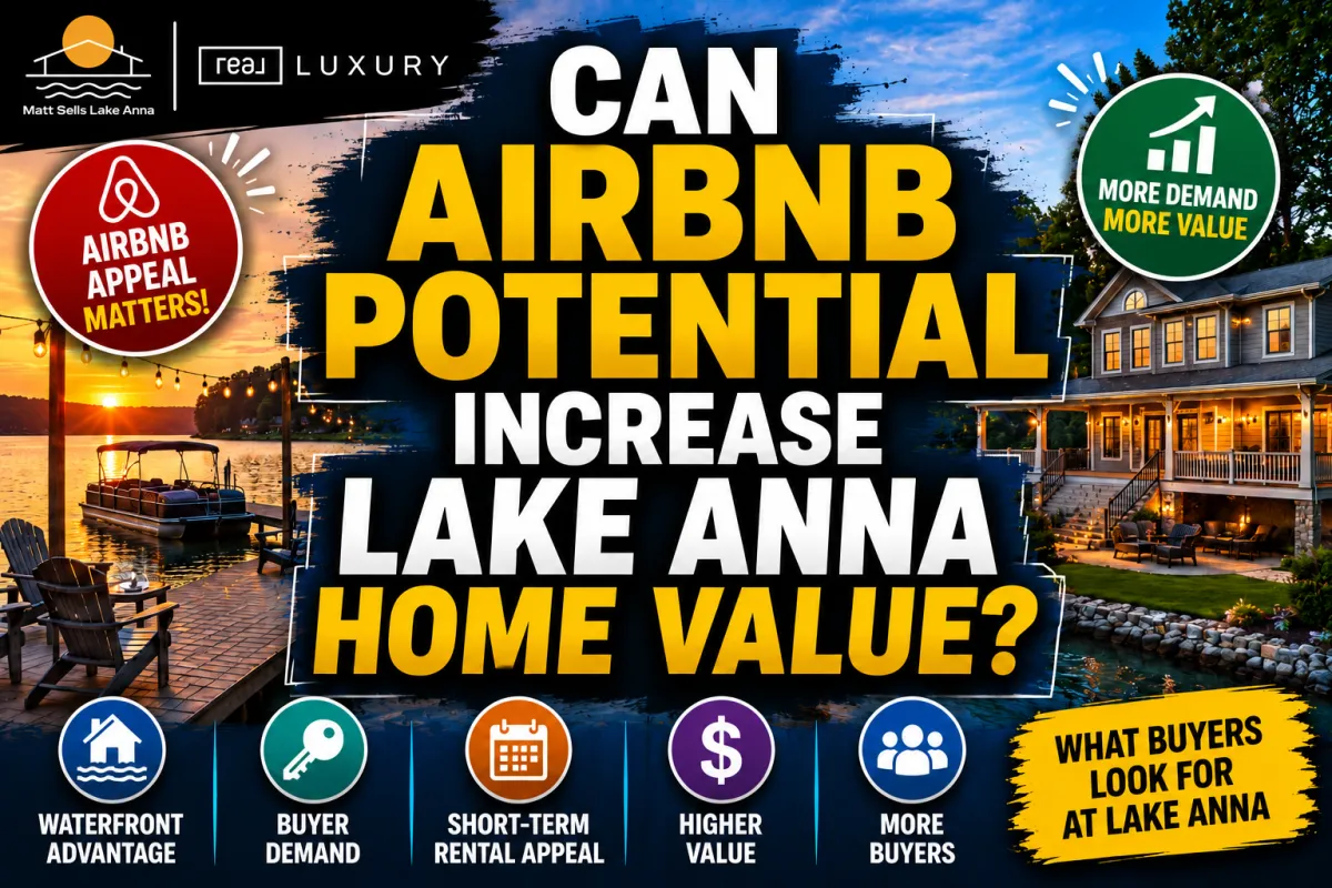 Can Airbnb Potential Increase Lake Anna Home Value?
