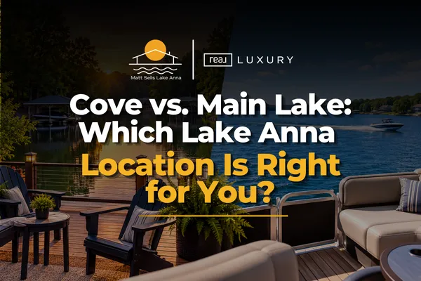 Cove vs. main lake Lake Anna