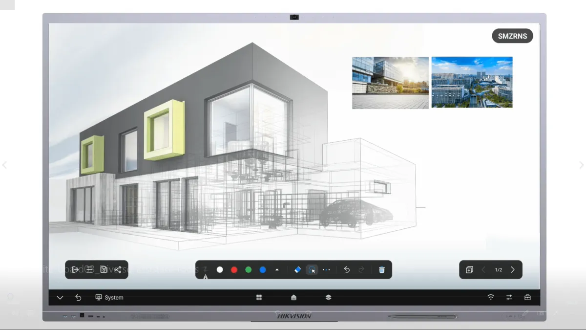 Diverse teaching assistant tools on smartboard including compasses, rulers, and protractors