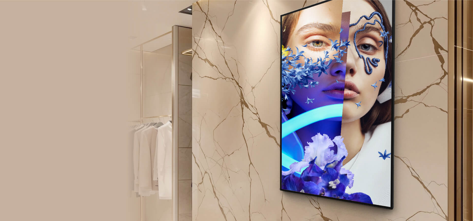 Hikvision Wall-Mounted Digital Signage displaying dynamic content in a retail store