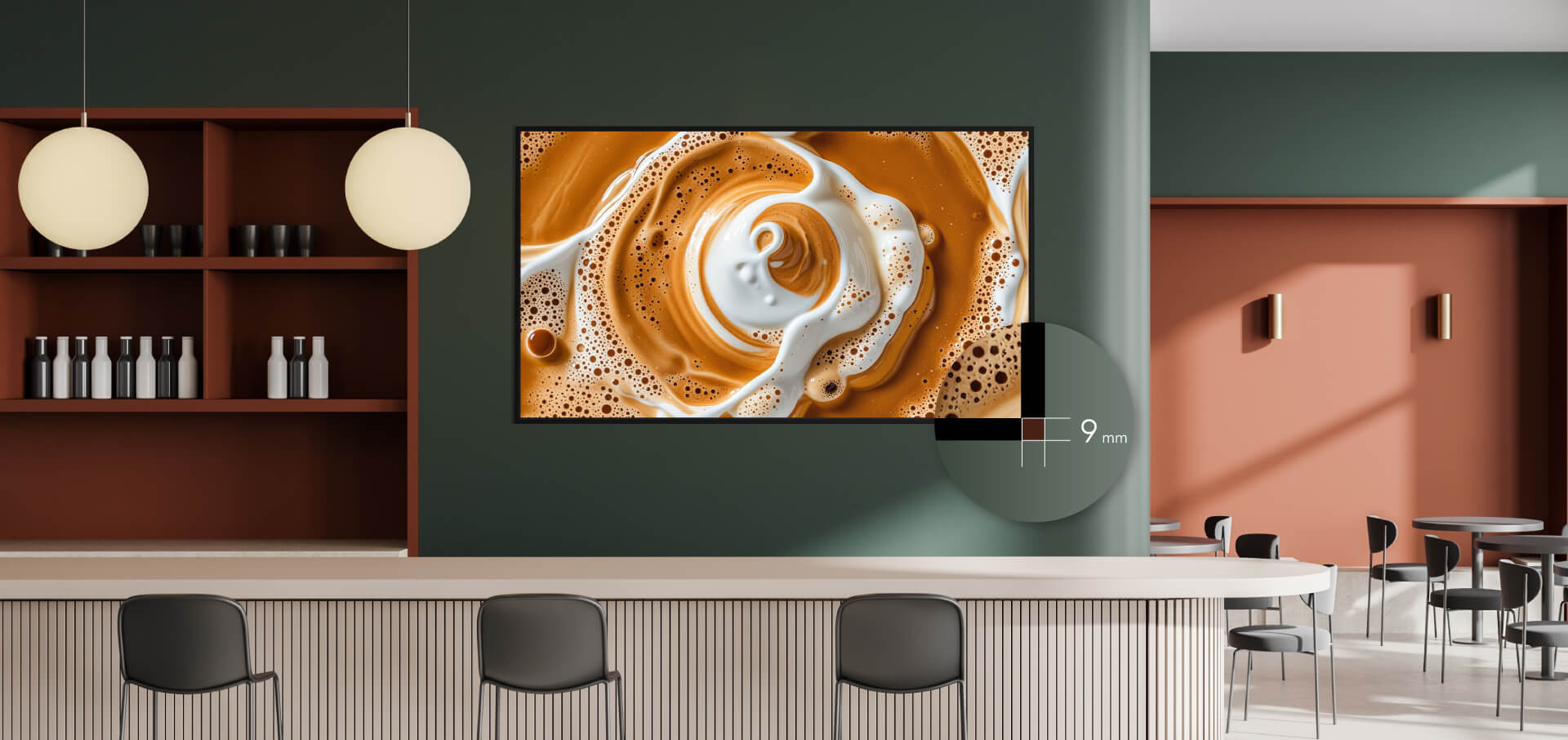 Sleek and minimalist design of Hikvision wall-mounted digital signage