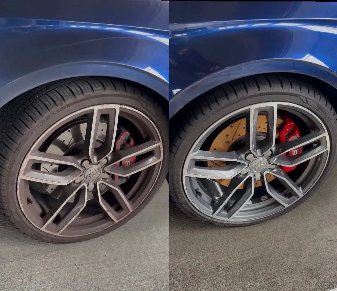 Audi rims before & after