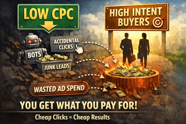 Cheap CPC through Google search partners