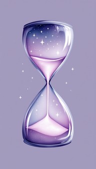 Half-empty hourglass symbolizing that real transformation takes time and unfolding