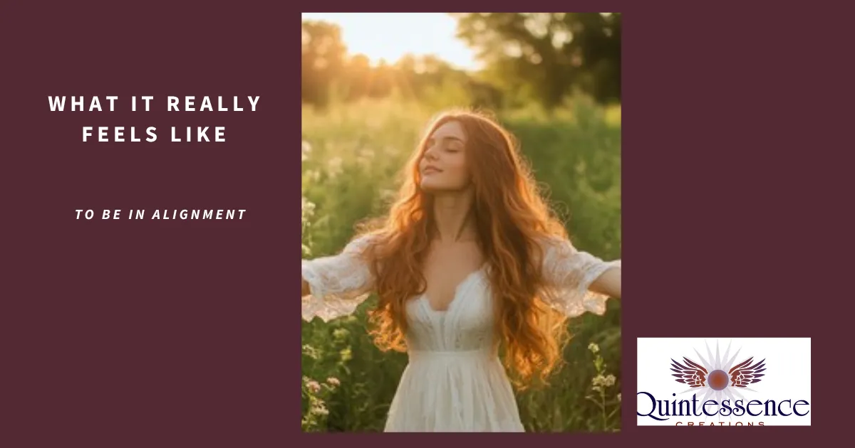 woman feeling calm and aligned in nature