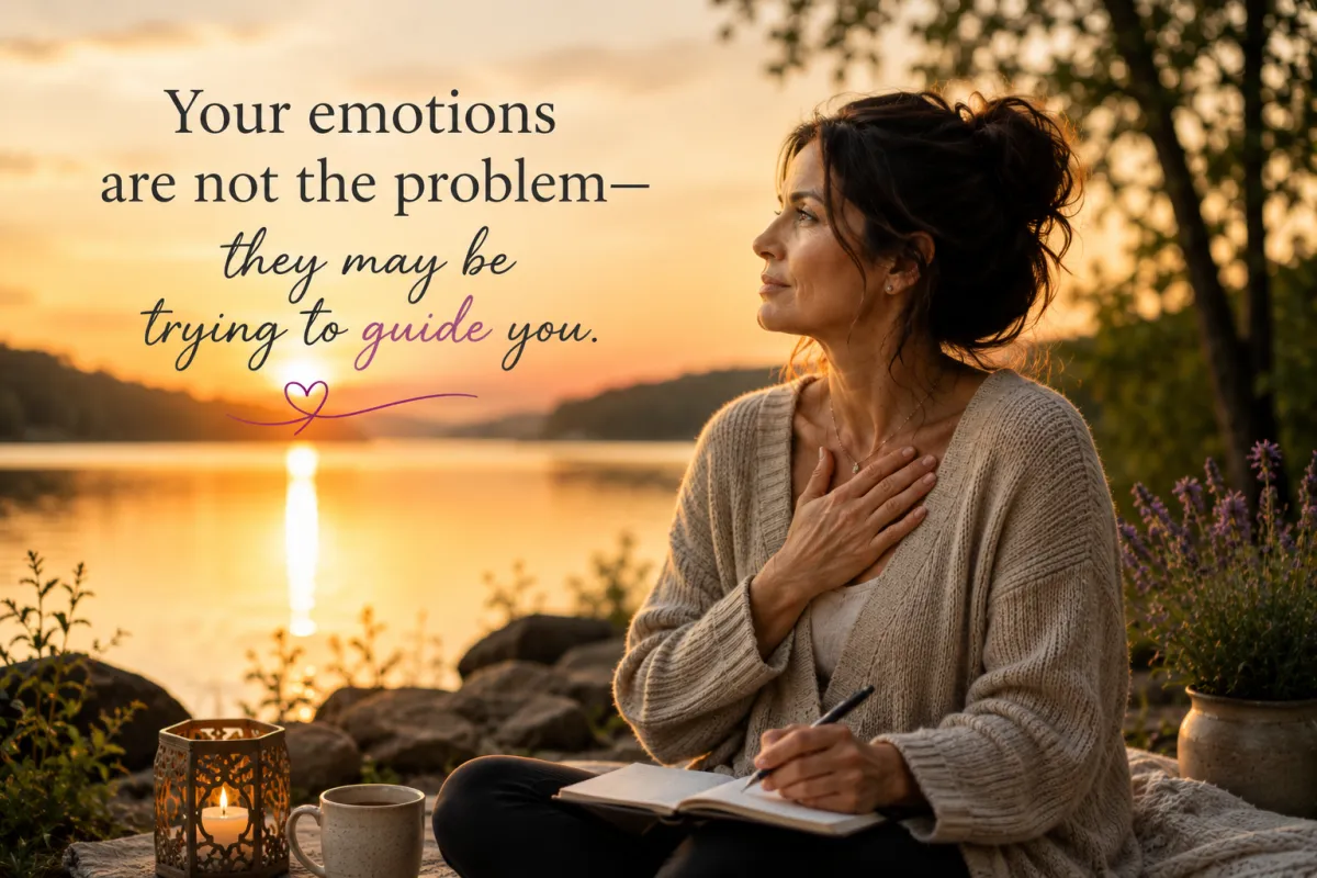 Woman Listening to Her Emotions With Compassion