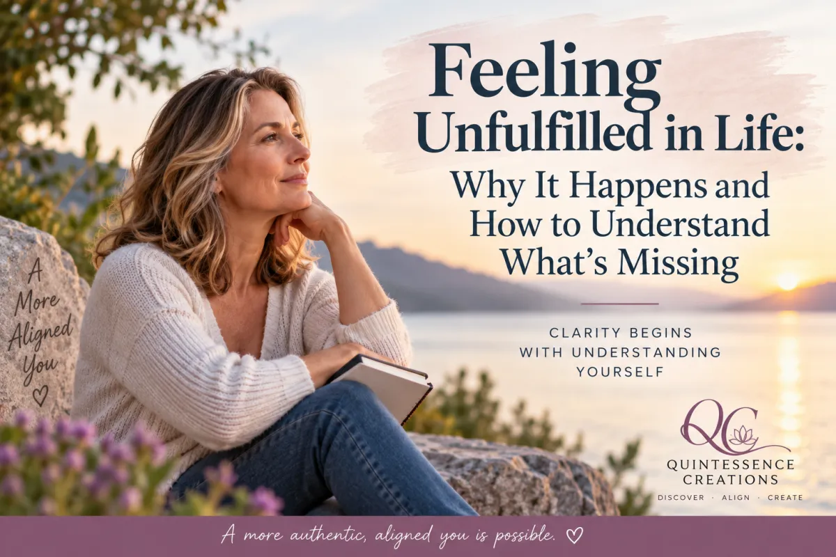 Midlife woman reflecting on why she feels unfulfilled in life and what may be missing