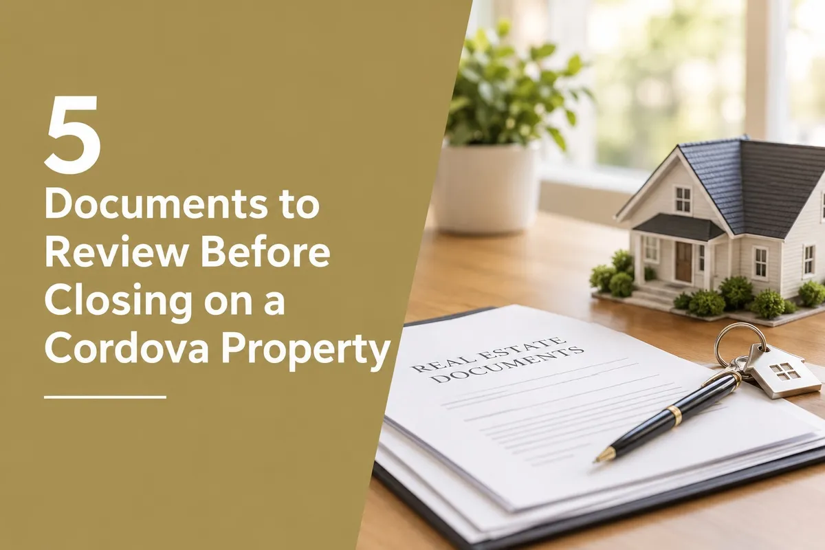 5 Documents to Review Before Closing on a Cordova Property