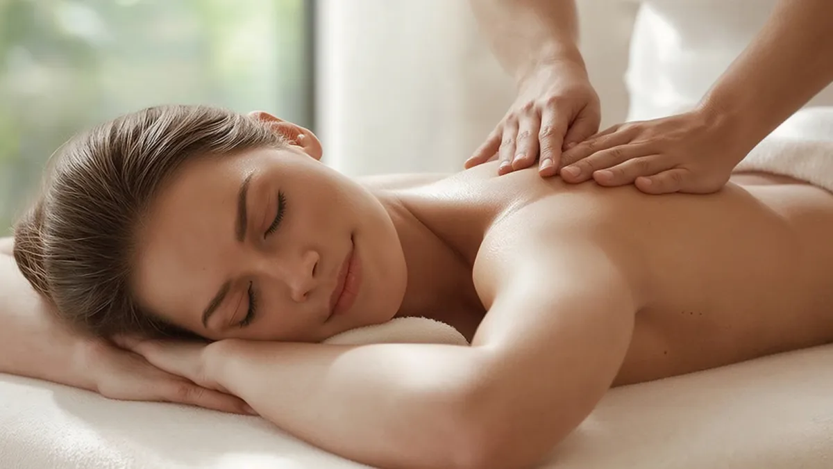 Relaxation massage Bellevue - client relaxing during stress relief massage session