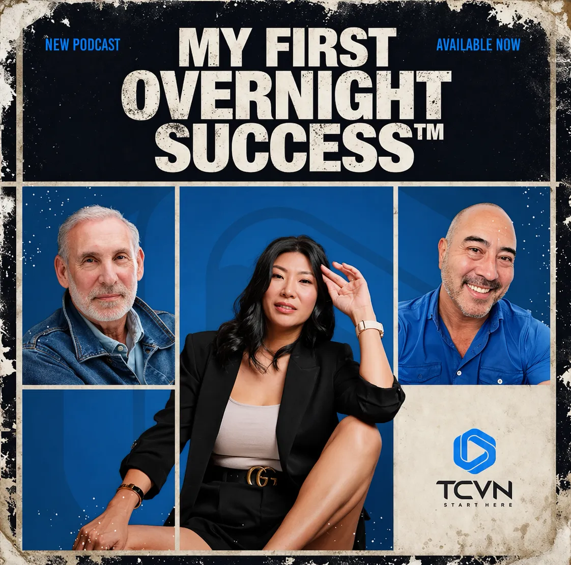 My First Overnight Success podcast cover art featuring TCVN host