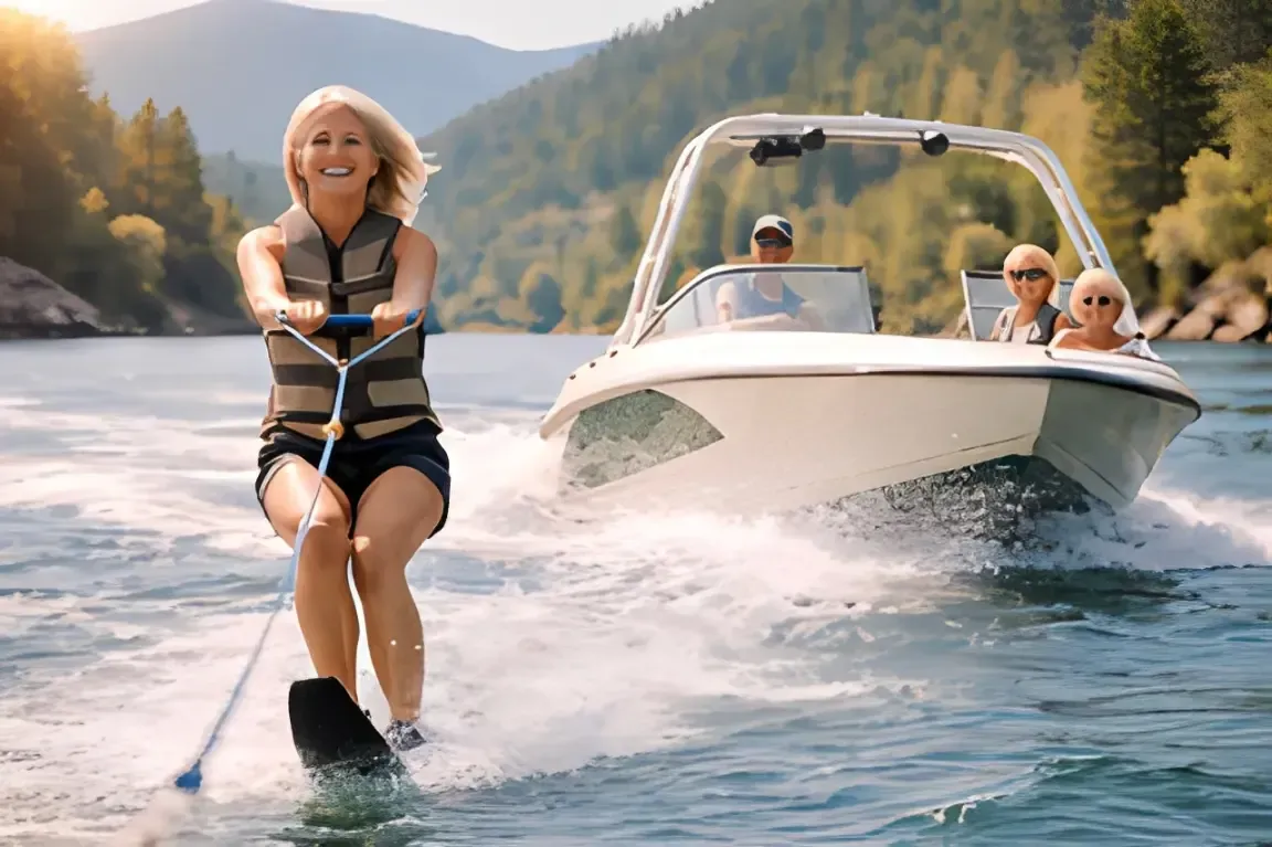Woman Waterskiing