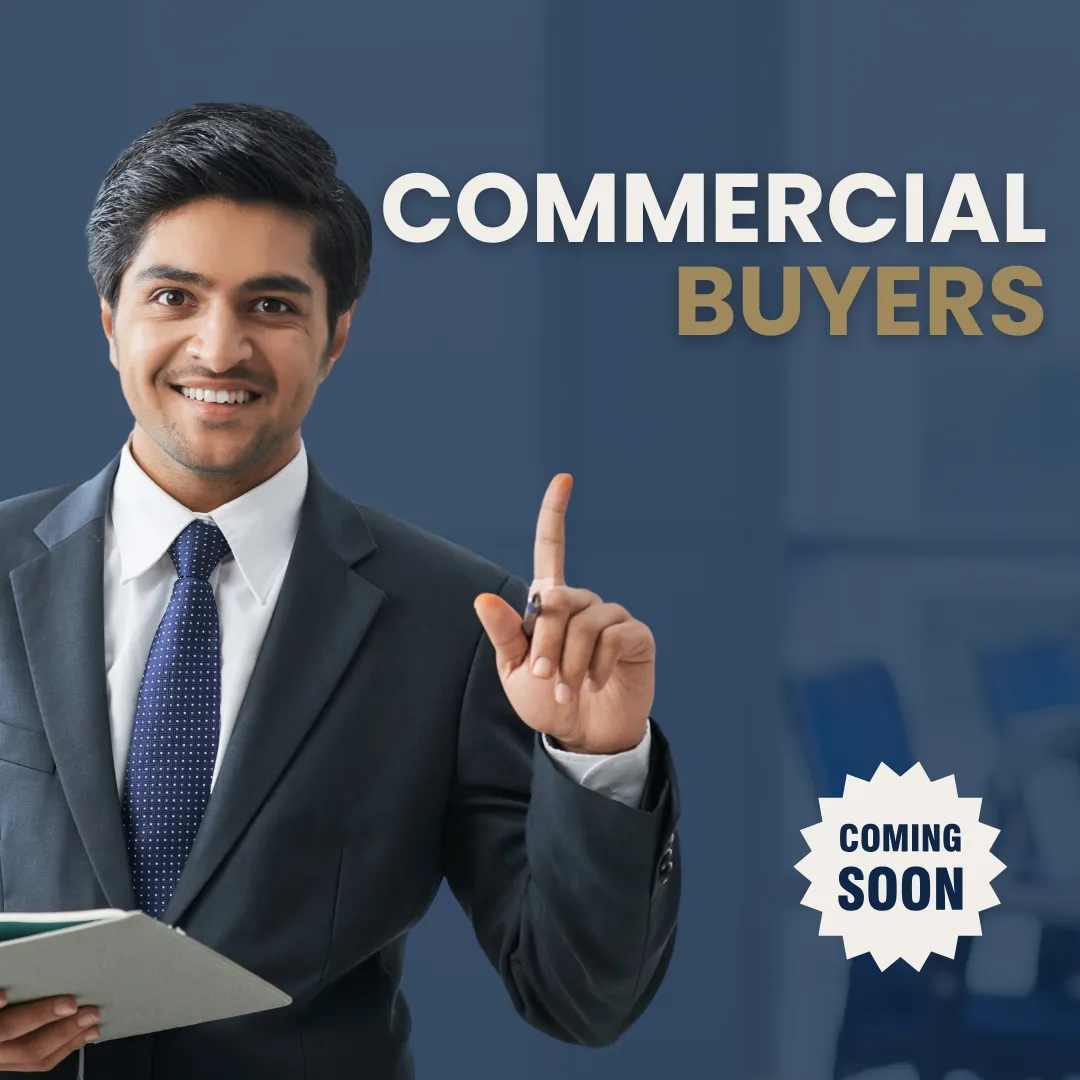 Confident business professional holding documents, highlighting EstateSeeker.ai’s upcoming commercial property course designed to help buyers understand office, retail, and industrial investments