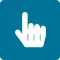 an icon of pointing finger up 